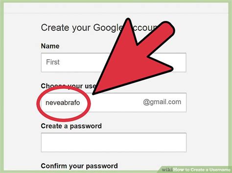 how to choose a username.